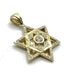14K Gold and Diamond Star of David with Central Hexagon Necklace